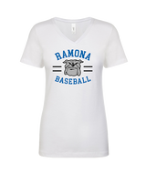 Ramona HS Baseball Curve - Womens Vneck