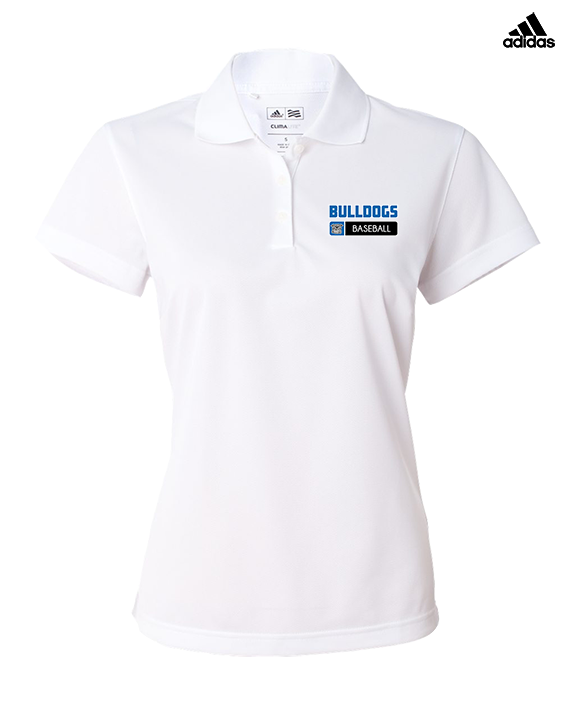 Ramona HS Baseball Pennant Bulldog Logo - Adidas Womens Polo