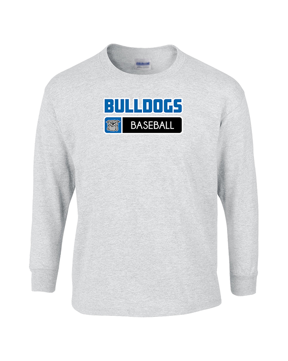 Ramona HS Baseball Pennant Bulldog Logo - Cotton Longsleeve