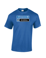 Ramona HS Baseball Pennant Bulldog Logo - Cotton T-Shirt
