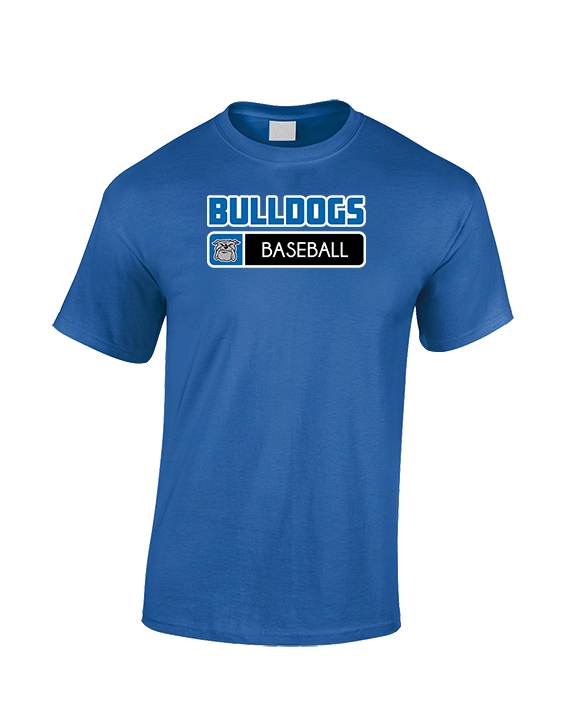 Ramona HS Baseball Pennant Bulldog Logo - Cotton T-Shirt
