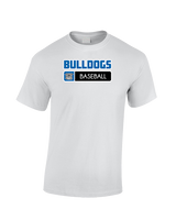 Ramona HS Baseball Pennant Bulldog Logo - Cotton T-Shirt