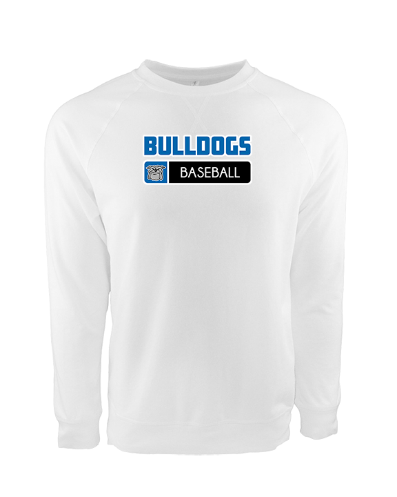 Ramona HS Baseball Pennant Bulldog Logo - Crewneck Sweatshirt