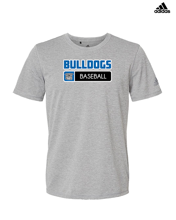 Ramona HS Baseball Pennant Bulldog Logo - Mens Adidas Performance Shirt