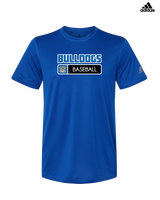 Ramona HS Baseball Pennant Bulldog Logo - Mens Adidas Performance Shirt