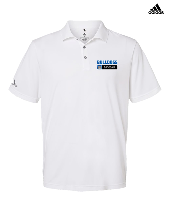 Ramona HS Baseball Pennant Bulldog Logo - Mens Adidas Polo