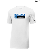 Ramona HS Baseball Pennant Bulldog Logo - Mens Nike Cotton Poly Tee