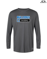 Ramona HS Baseball Pennant Bulldog Logo - Mens Oakley Longsleeve