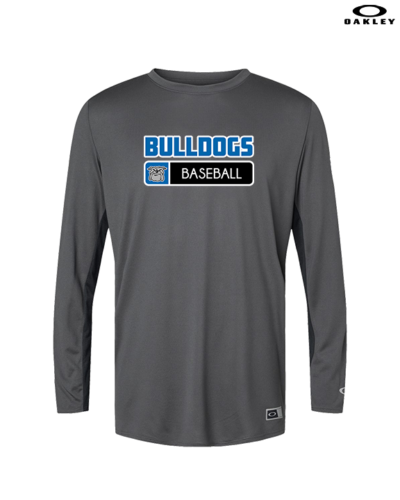 Ramona HS Baseball Pennant Bulldog Logo - Mens Oakley Longsleeve