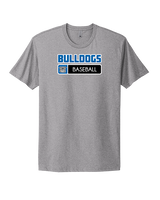 Ramona HS Baseball Pennant Bulldog Logo - Mens Select Cotton T-Shirt