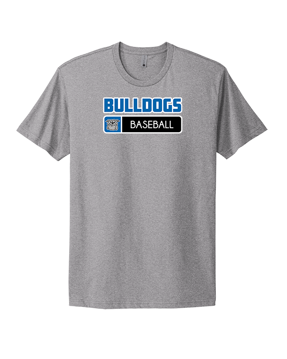 Ramona HS Baseball Pennant Bulldog Logo - Mens Select Cotton T-Shirt
