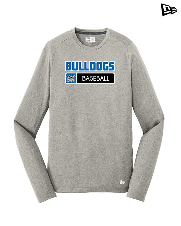 Ramona HS Baseball Pennant Bulldog Logo - New Era Performance Long Sleeve