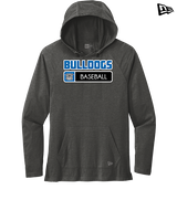 Ramona HS Baseball Pennant Bulldog Logo - New Era Tri-Blend Hoodie