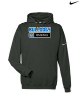 Ramona HS Baseball Pennant Bulldog Logo - Nike Club Fleece Hoodie
