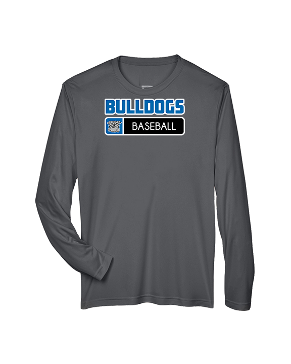 Ramona HS Baseball Pennant Bulldog Logo - Performance Longsleeve
