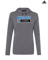 Ramona HS Baseball Pennant Bulldog Logo - Womens Adidas Hoodie