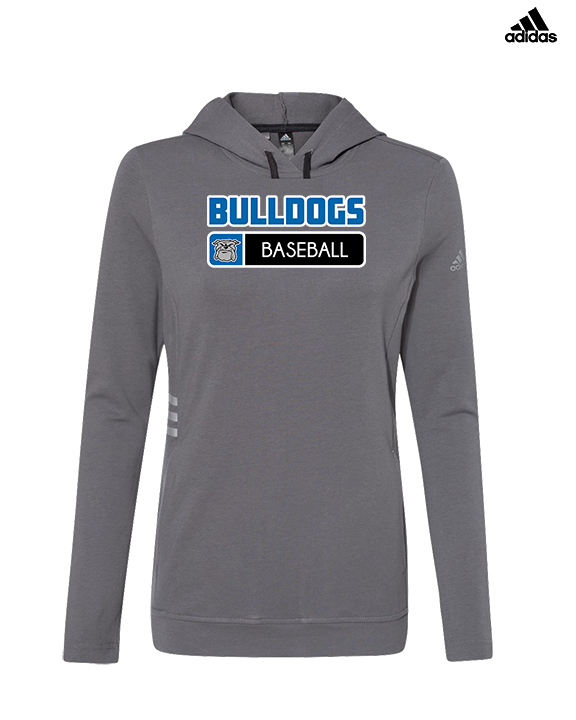 Ramona HS Baseball Pennant Bulldog Logo - Womens Adidas Hoodie