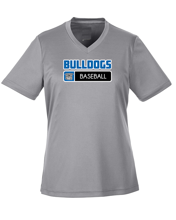 Ramona HS Baseball Pennant Bulldog Logo - Womens Performance Shirt