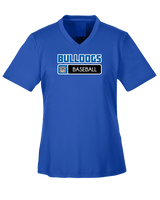Ramona HS Baseball Pennant Bulldog Logo - Womens Performance Shirt
