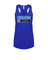 Ramona HS Baseball Pennant Bulldog Logo - Womens Tank Top