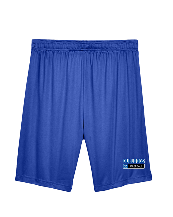 Ramona HS Baseball Pennant R Logo - Mens Training Shorts with Pockets