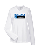 Ramona HS Baseball Pennant R Logo - Womens Performance Longsleeve