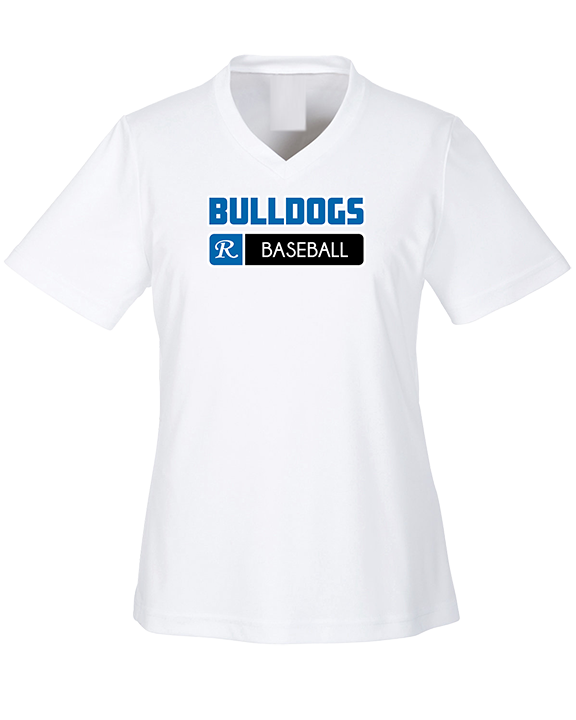 Ramona HS Baseball Pennant R Logo - Womens Performance Shirt