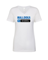 Ramona HS Baseball Pennant R Logo - Womens Vneck