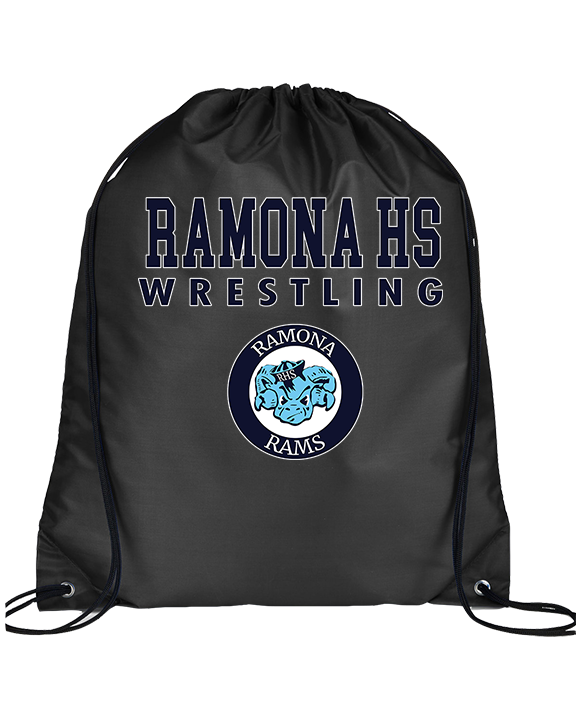Ramona HS Wrestling Block - Drawstring Bag