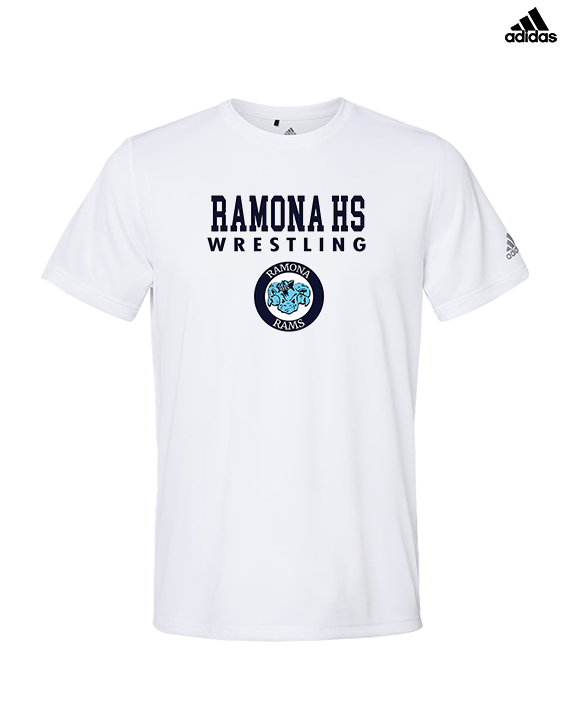 Ramona HS Wrestling Block - Mens Adidas Performance Shirt