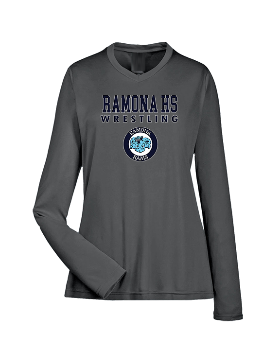 Ramona HS Wrestling Block - Womens Performance Longsleeve