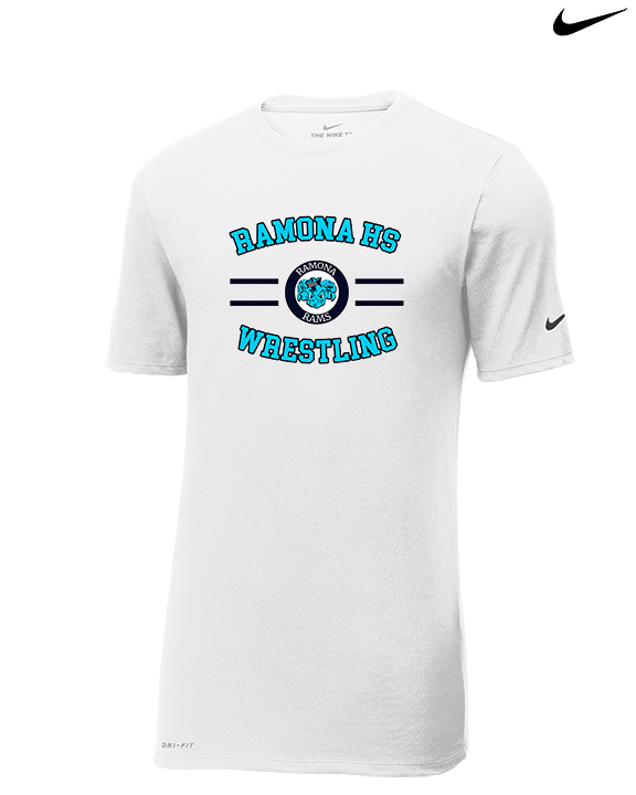 Ramona HS Wrestling Curve - Mens Nike Cotton Poly Tee
