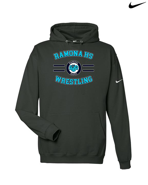 Ramona HS Wrestling Curve - Nike Club Fleece Hoodie