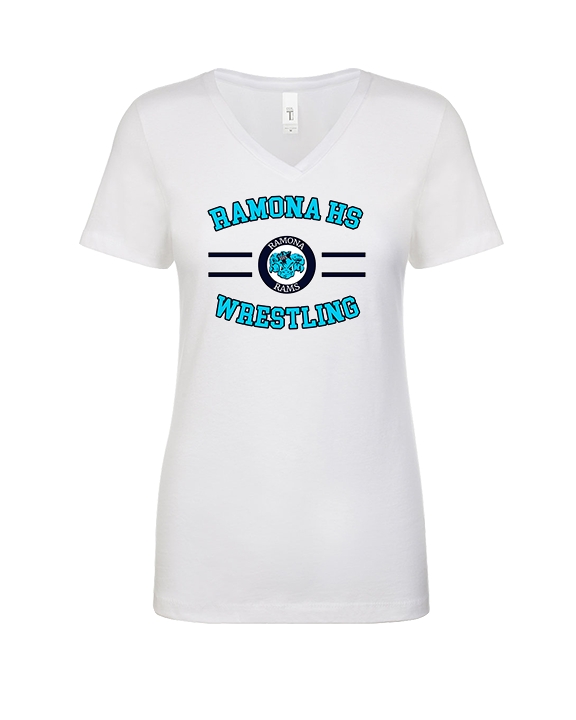 Ramona HS Wrestling Curve - Womens Vneck