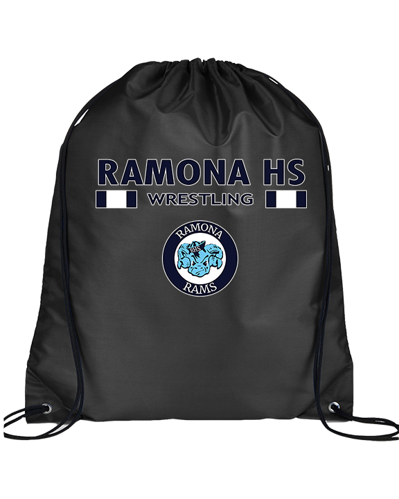 Ramona HS Wrestling Stacked - Drawstring Bag