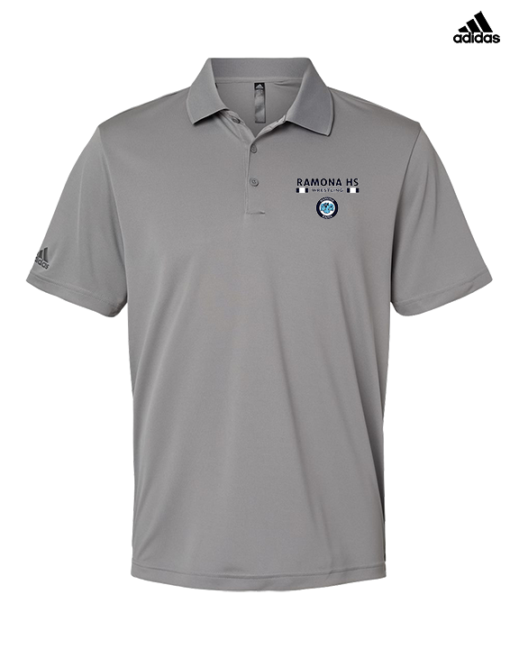 Ramona HS Wrestling Stacked - Mens Adidas Polo
