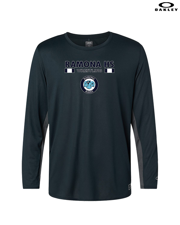 Ramona HS Wrestling Stacked - Mens Oakley Longsleeve