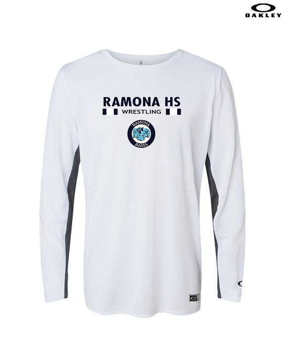Ramona HS Wrestling Stacked - Mens Oakley Longsleeve