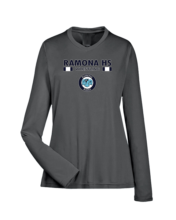 Ramona HS Wrestling Stacked - Womens Performance Longsleeve