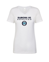 Ramona HS Wrestling Stacked - Womens Vneck