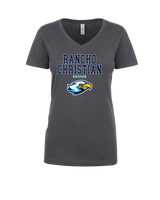 Rancho Christian HS Girls Soccer Block - Womens V-Neck