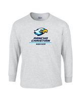 Rancho Christian HS Girls Soccer Split - Mens Basic Cotton Long Sleeve