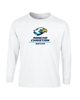 Rancho Christian HS Girls Soccer Split - Mens Basic Cotton Long Sleeve