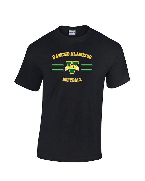 Rancho Alamitos HS Softball Curve - Cotton T-Shirt
