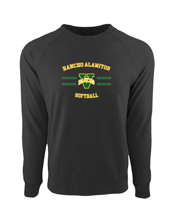 Rancho Alamitos HS Softball Curve - Crewneck Sweatshirt
