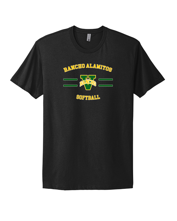Rancho Alamitos HS Softball Curve - Mens Select Cotton T-Shirt