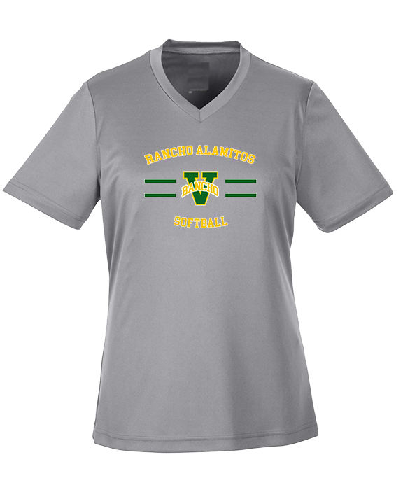 Rancho Alamitos HS Softball Curve - Womens Performance Shirt