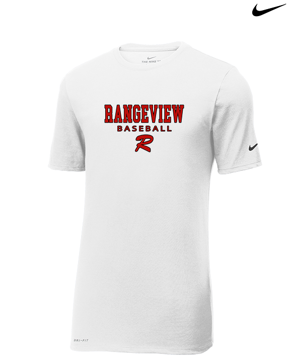 Rangeview HS Baseball Block - Mens Nike Cotton Poly Tee