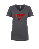 Rangeview HS Baseball Block - Womens Vneck