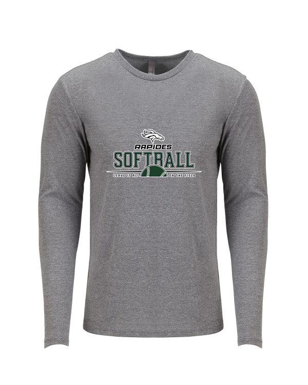 Rapides HS Softball Leave It All On The Field - Tri Blend Long Sleeve